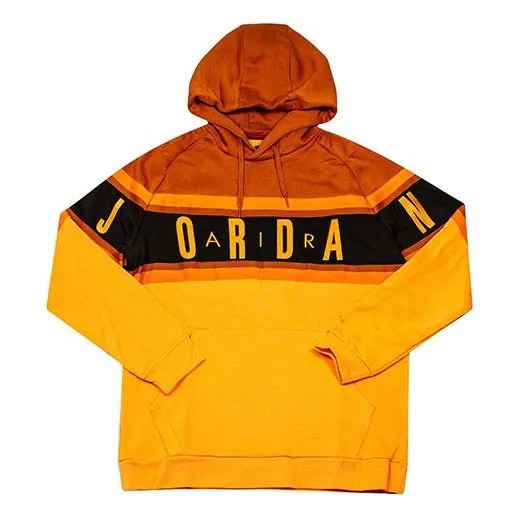 Толстовка Air Jordan Mens Fleece Pullover Contrasting Colors Sports Yellow, желтый