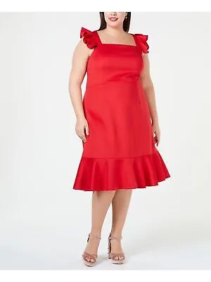 BETSEY JOHNSON Женское красное вечернее платье без рукавов ниже колена Русалка плюс 20W