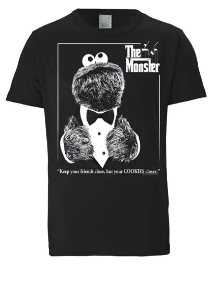 Футболка Logoshirt Sesamstrasse - Krümelmonster Pate, черный