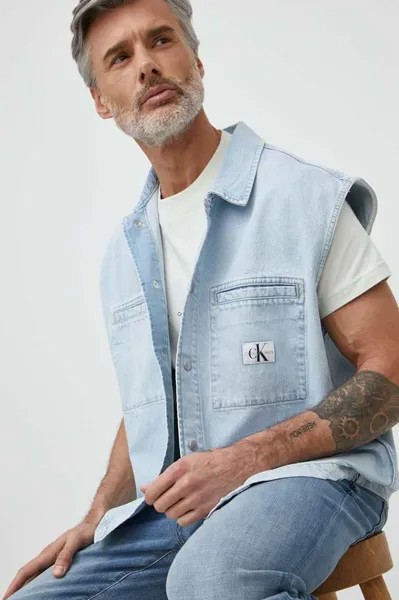 Джинсовая майка Calvin Klein Jeans, синий