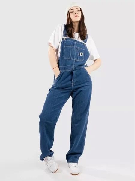 Прямые джинсы-комбинезон с нагрудником Carhartt Wip, синий