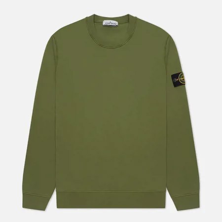 Мужская толстовка Stone Island Classic Fleece Crew Neck, цвет оливковый, размер S