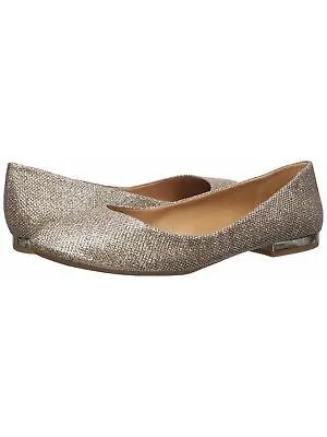 Женские туфли на плоской подошве JESSICA SIMPSON Gold Metallic Heel Ginly Round Toe Slip On Flats 6 M