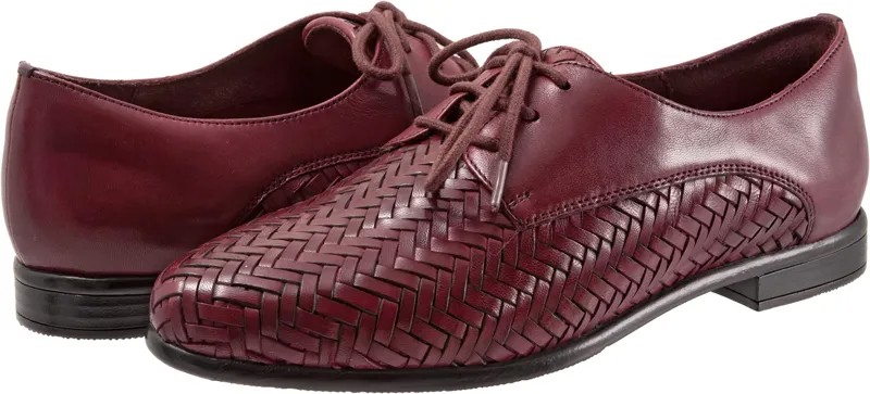 Оксфорды Trotters Lizzie Herringbone, бордовый