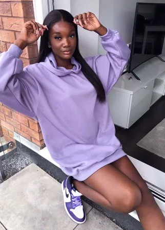 Фиолетовое платье-худи мини ASOS DESIGN-Фиолетовый