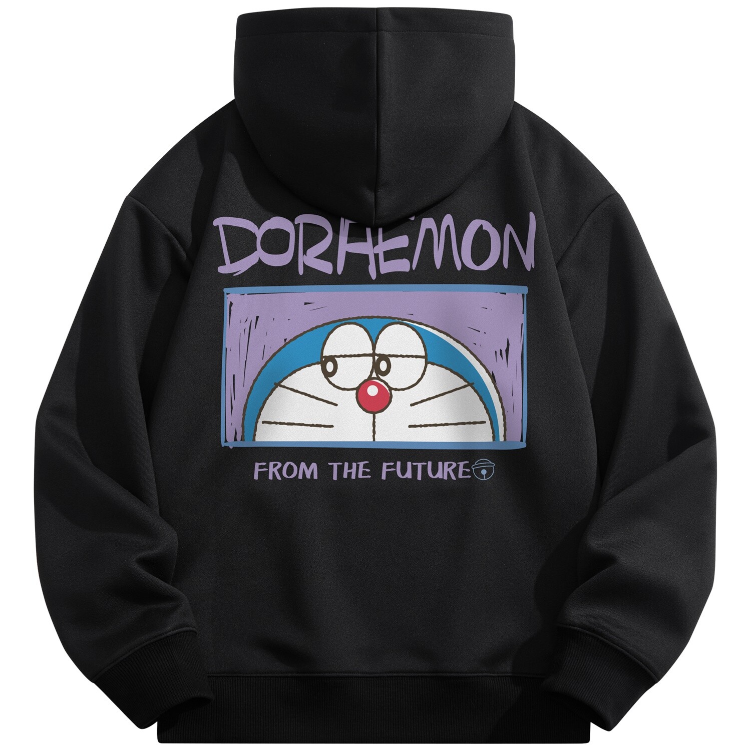 Толстовка унисекс Doraemon, Черный (на флисовой подкладке)