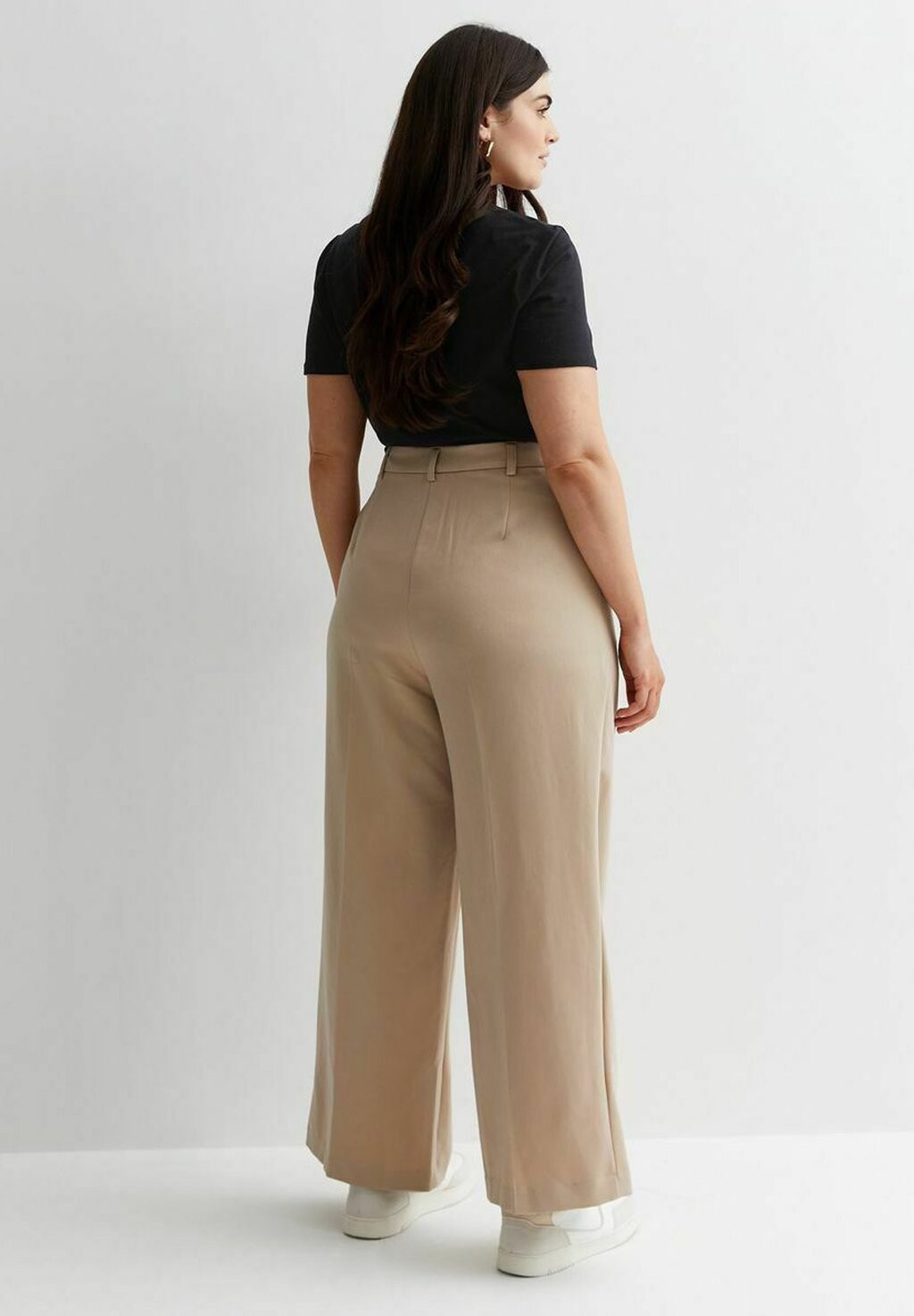 Брюки Curves Tailored Wide Leg New Look, верблюжий