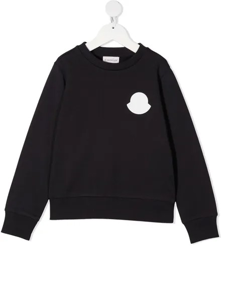 Moncler Enfant толстовка с нашивкой-логотипом