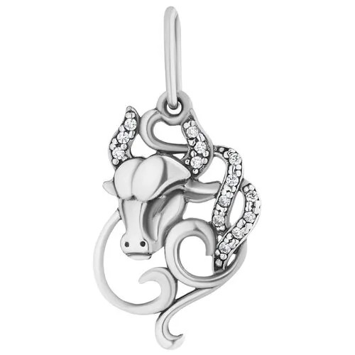 Подвеска серебряная с фианитами арт. 2135874/9 Телец