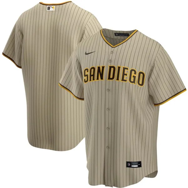 Мужская коричневая майка команды San Diego Padres Alternate Replica Team Nike