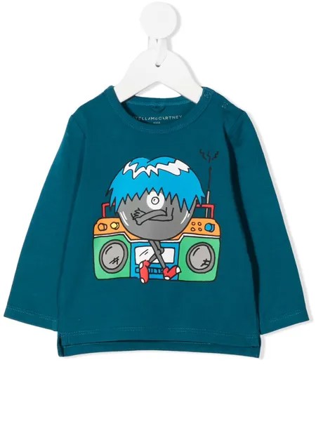 Stella McCartney Kids футболка Music Monster с длинными рукавами