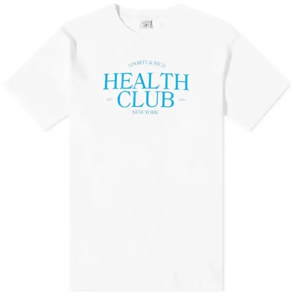 Футболка Sporty & Rich SR Health Club, белый/синий