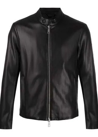 Armani Exchange бомбер из искусственной кожи