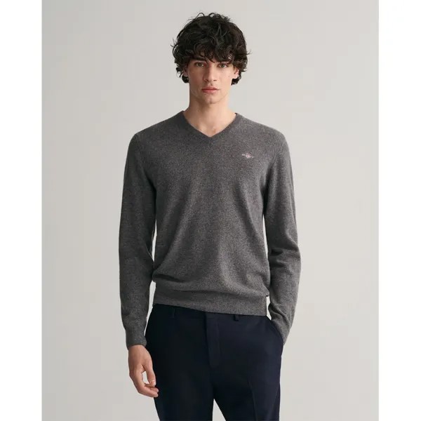 Свитер Gant Superfine Lambswool V Neck, серый