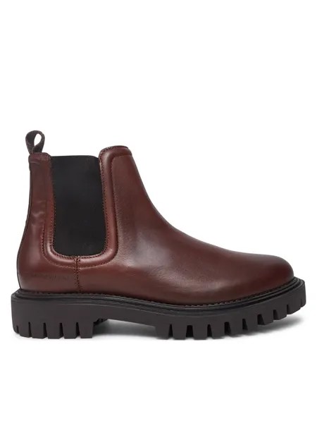 Ботинки Челси Tommy Hilfiger Chelsea Casual Hilfiger Chunky Lth Chels FM0FM05197 Marrón, коричневый