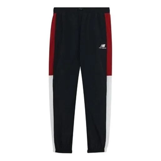 Брюки свободные джоггеры в стиле колор-блок New Balance, черный