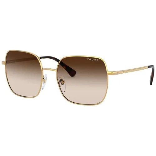 Солнцезащитные очки Vogue eyewear, квадратные, оправа: металл, градиентные, с защитой от УФ, для женщин, желтый