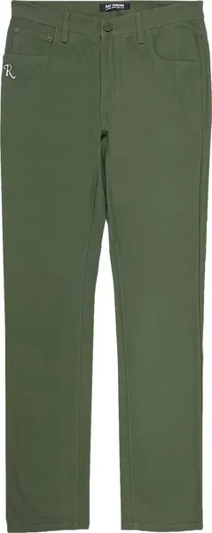 Брюки Raf Simons Slim Fit Denim Pants 'Green', зеленый