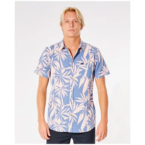 Рубашка Rip Curl BARREL KILLA S/S SHIRT, Пол Мужской, цвет 8006 BLUE GUM, размер S