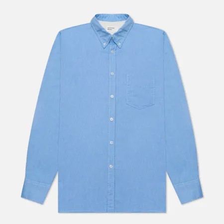 Мужская рубашка Universal Works Everyday Organic Oxford, цвет голубой, размер S