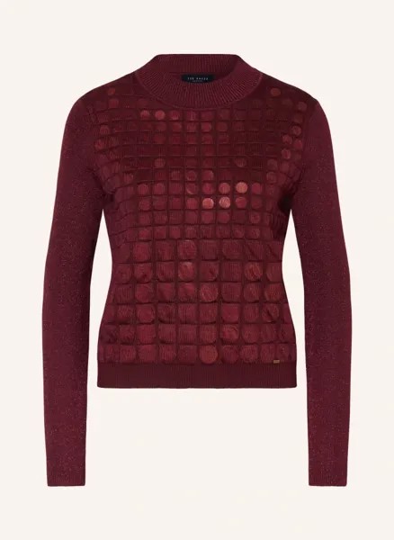 Свитер yivonne с пайетками Ted Baker, красный