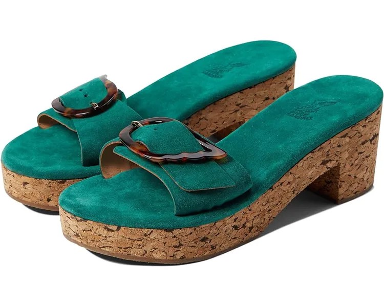 Туфли Ancient Greek Sandals Aglaia Cork Clog, зеленый