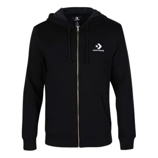 Толстовка Converse Men's Classic Logo Hooded Fleece Black, черный