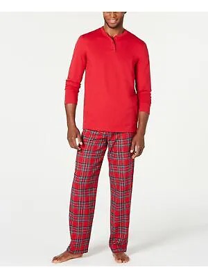 FAMILY Пижамы Красная футболка с длинным рукавом Прямые штаны XXL
