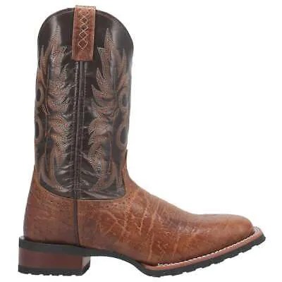 Мужские коричневые повседневные ботинки Laredo Broken Bow TooledInlay Square Toe Cowboy 7986-22