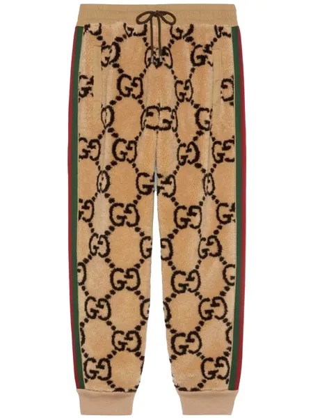 Джоггеры Gucci GG jacquard, бежевый