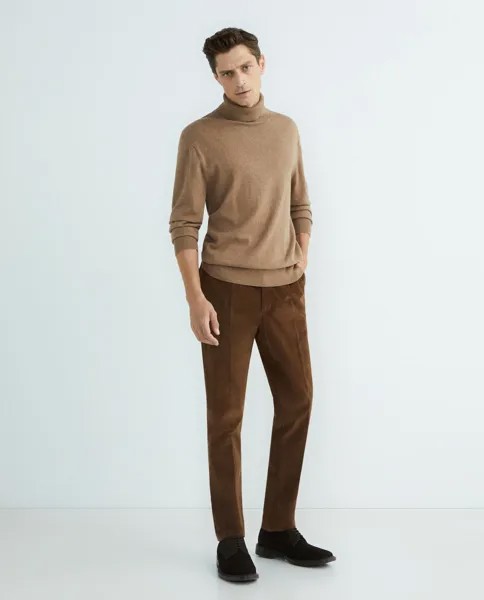 Мужские итальянские вельветовые брюки Devoré Incipit, темно коричневый