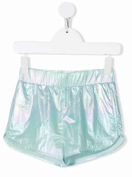 Stella McCartney Kids шорты с эффектом металлик
