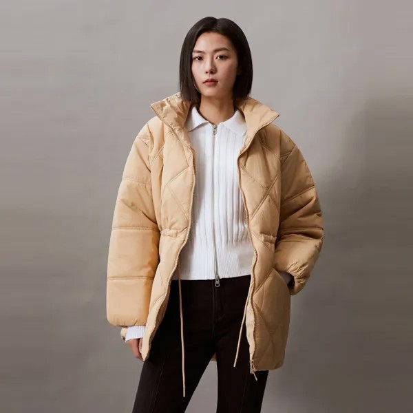Куртка хлопковая женская Calvin Klein Jeans, персиковый
