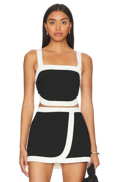 Топ Amanda Uprichard Porsha, цвет Black & Ivory