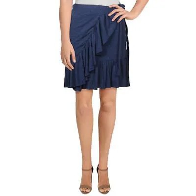Goldie Womens Side Tie Slub Нарядная юбка с запахом BHFO 2397