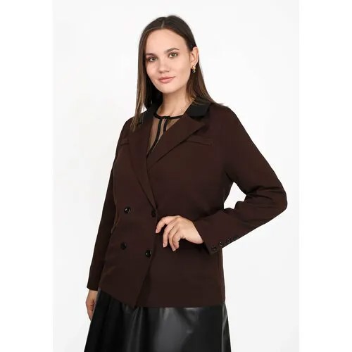 Пиджак , размер 62, коричневый