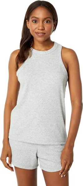 Топ Chaser Linen Rib High Neck Racer Tank, цвет Platinum