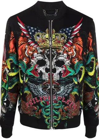 Philipp Plein бомбер с принтом
