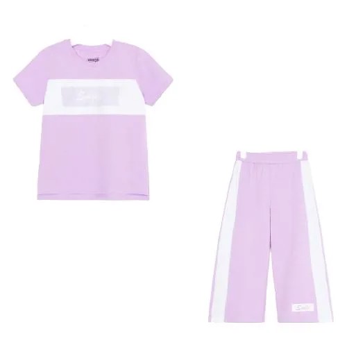 Комплект для девочки (футболка/брюки ) А. BK1441F, BK1441B, цвет сиреневый, рост 110