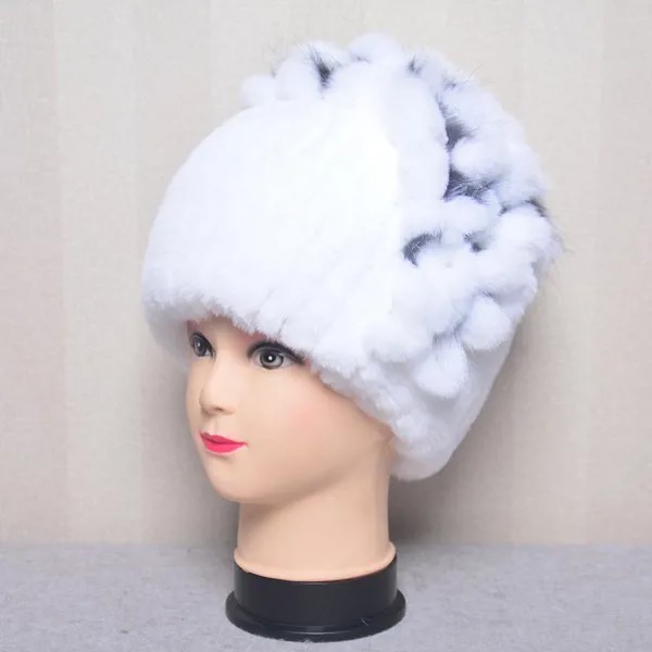 Новая роскошная женская меховая шляпа для зимы ручной работы натуральный рекс кролик лиса меховая шапка русская женская меховая головная убор марка теплые шапки