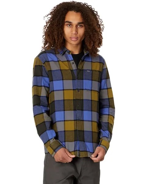 Лонгслив Volcom Caden Plaid, цвет Rinsed Black
