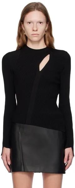 Черный свитер с вырезом Versace