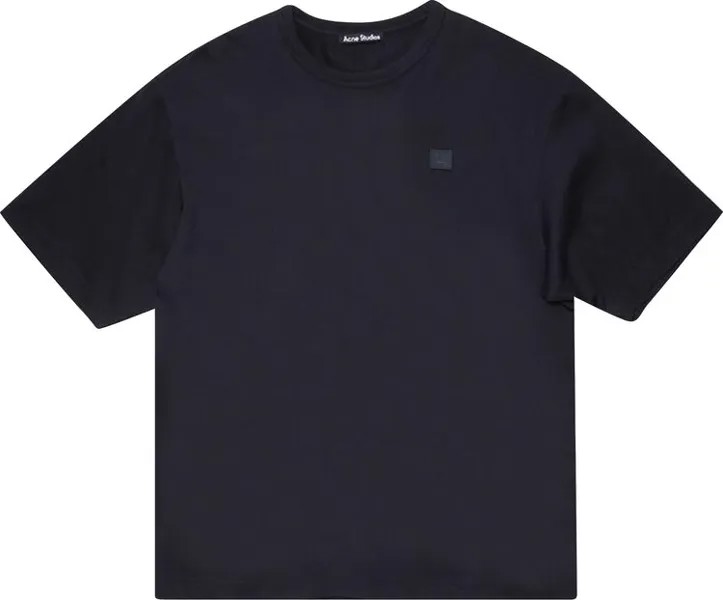 Футболка Acne Studios Face Logo Patch T-Shirt 'Black', черный