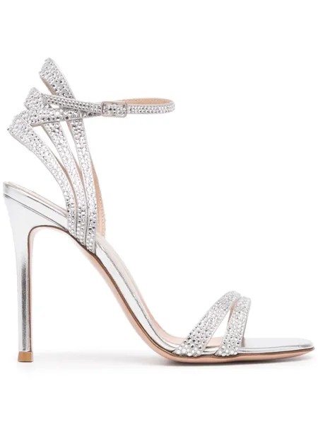 Gianvito Rossi босоножки Freesia на шпильке, серебристый