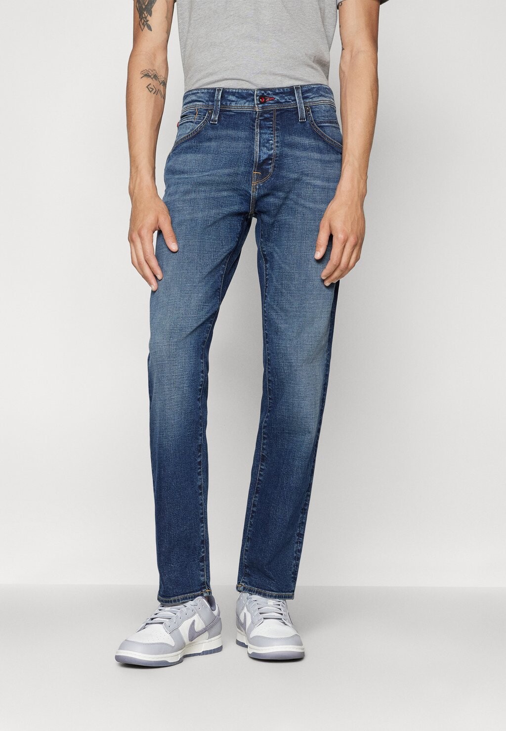 Джинсы прямого кроя JJIMIKE JJFOX Jack & Jones, синие джинсы