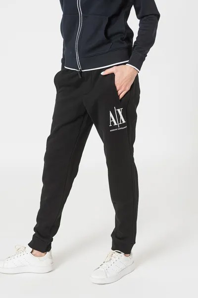 Спортивные брюки с логотипом Armani Exchange, черный