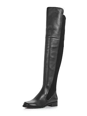 STUART WEITZMAN Женские черные кожаные сапоги Langdon с тиснением на блочном каблуке 6,5 м