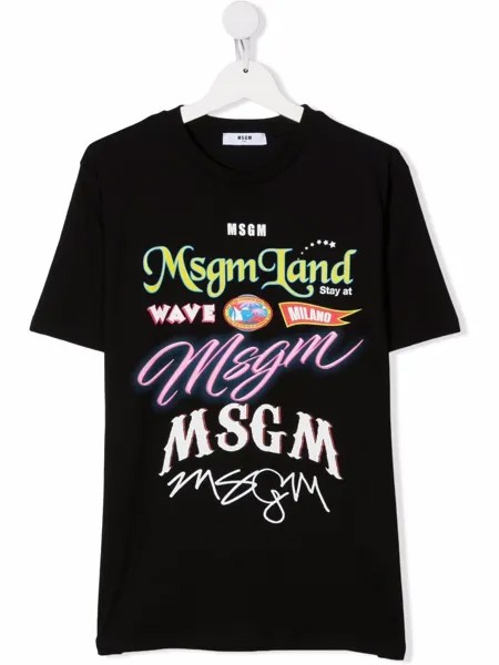 MSGM Kids футболка с логотипом