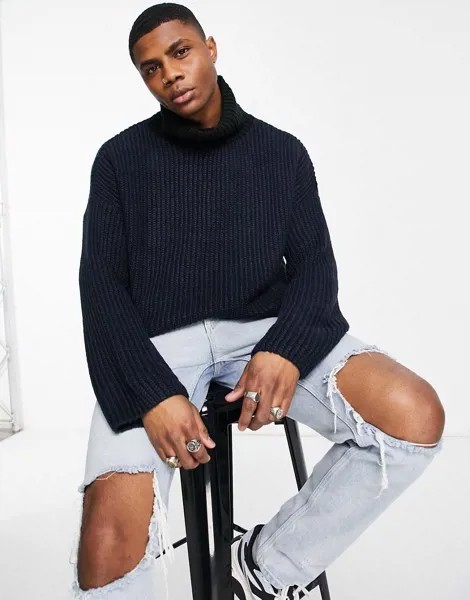 Oversized-джемпер в рубчик в стиле колор блок ASOS DESIGN-Разноцветный