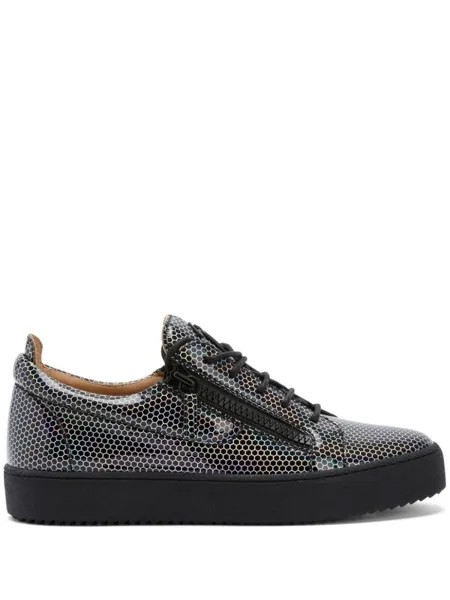 Giuseppe Zanotti виниловые кроссовки с узором, черный